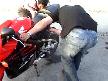 honda 600 rr akburak lastik yakma lastikten kalan